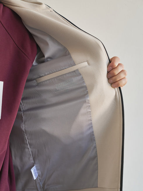 【TRANSITION】カルゼダンボールフロントZIPパーカー